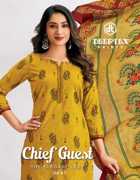 Chief Guest Vol 41 By Deeptex Cotton Printed Dress Material Wholesale Online